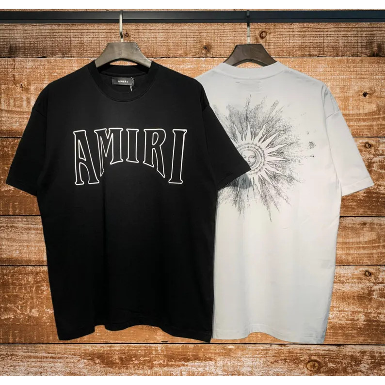 เสื้อยืด Amiri,แฟชั่นผ้าฝ้ายแขนสั้น,เสื้อยืด Amiri Graphic คุณภาพสูง  ผ้าฝ้ายแท้  s-5xl