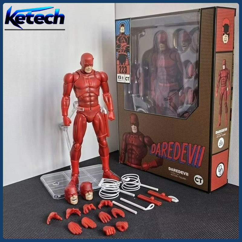 CT ของเล่น MAFIX No. 223 Daredevil Action Figure (Comic Ver.) - ตุ๊กตาสไตล์อนิเมะที่มีท่าทางสูงพร้อมฐานจอแสดงผล
