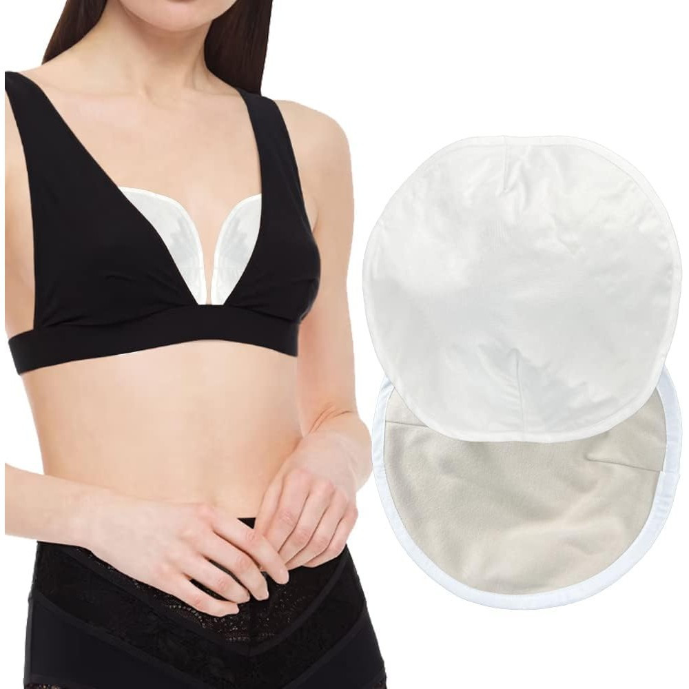 2PCS Castor Oil Breast Pack Wrap -Reusable Organic Castor Oil Compress Pads Less Mess for Fibrocysti