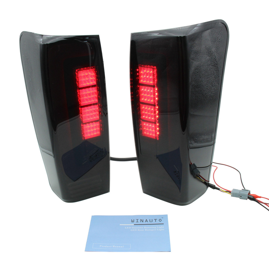 Jun8801 เหมาะสําหรับ 12-19 Isuzu D-MAX ไฟท้ายสีดําดัดแปลงไฟเบรคไฟตัดหมอกด้านหลังโดยเฉพาะ