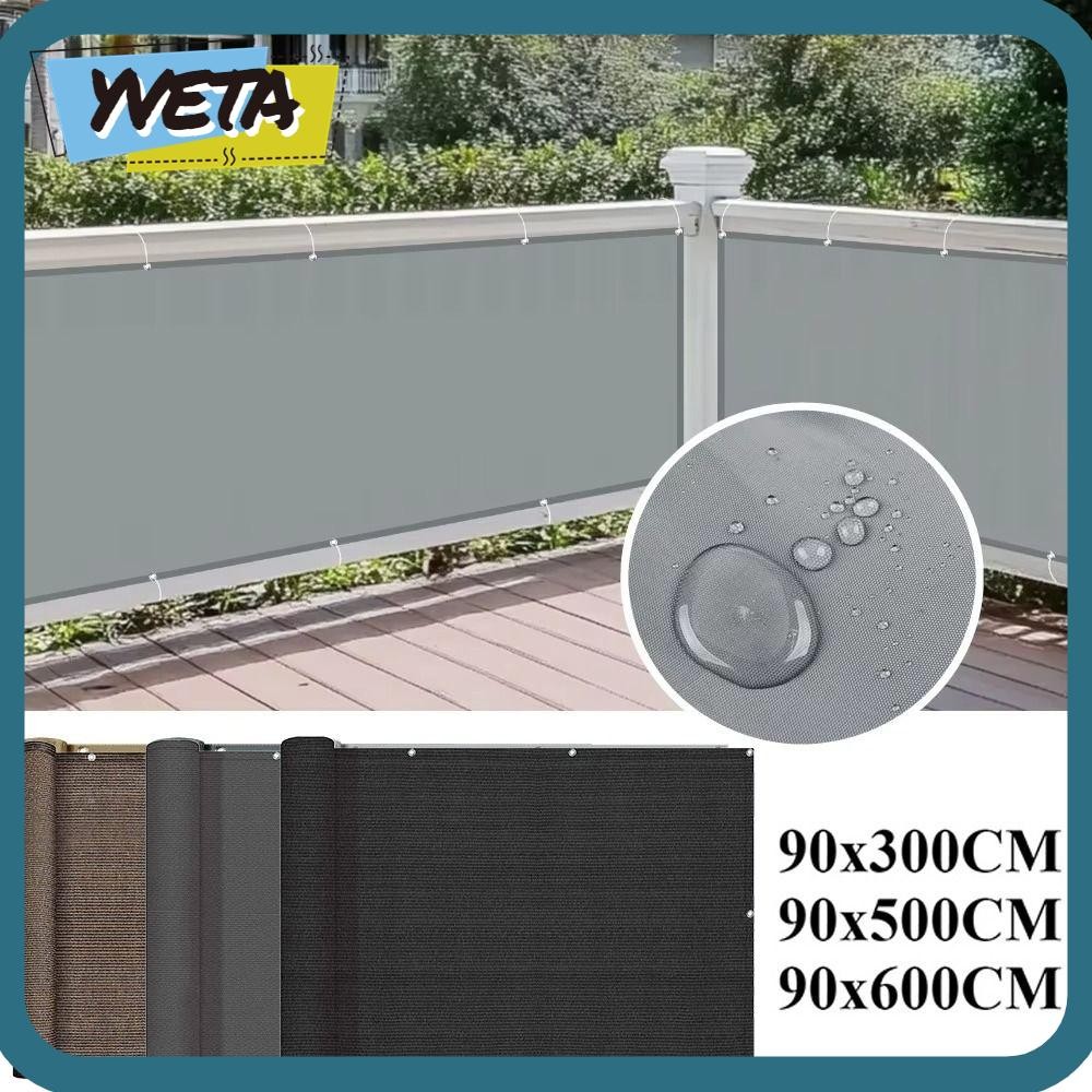 YVETA ผ้าแรเงาระเบียง, 3/5/6M กันน้ํา Sun Shading Sails, Thicken รั้วรั้ว Patio