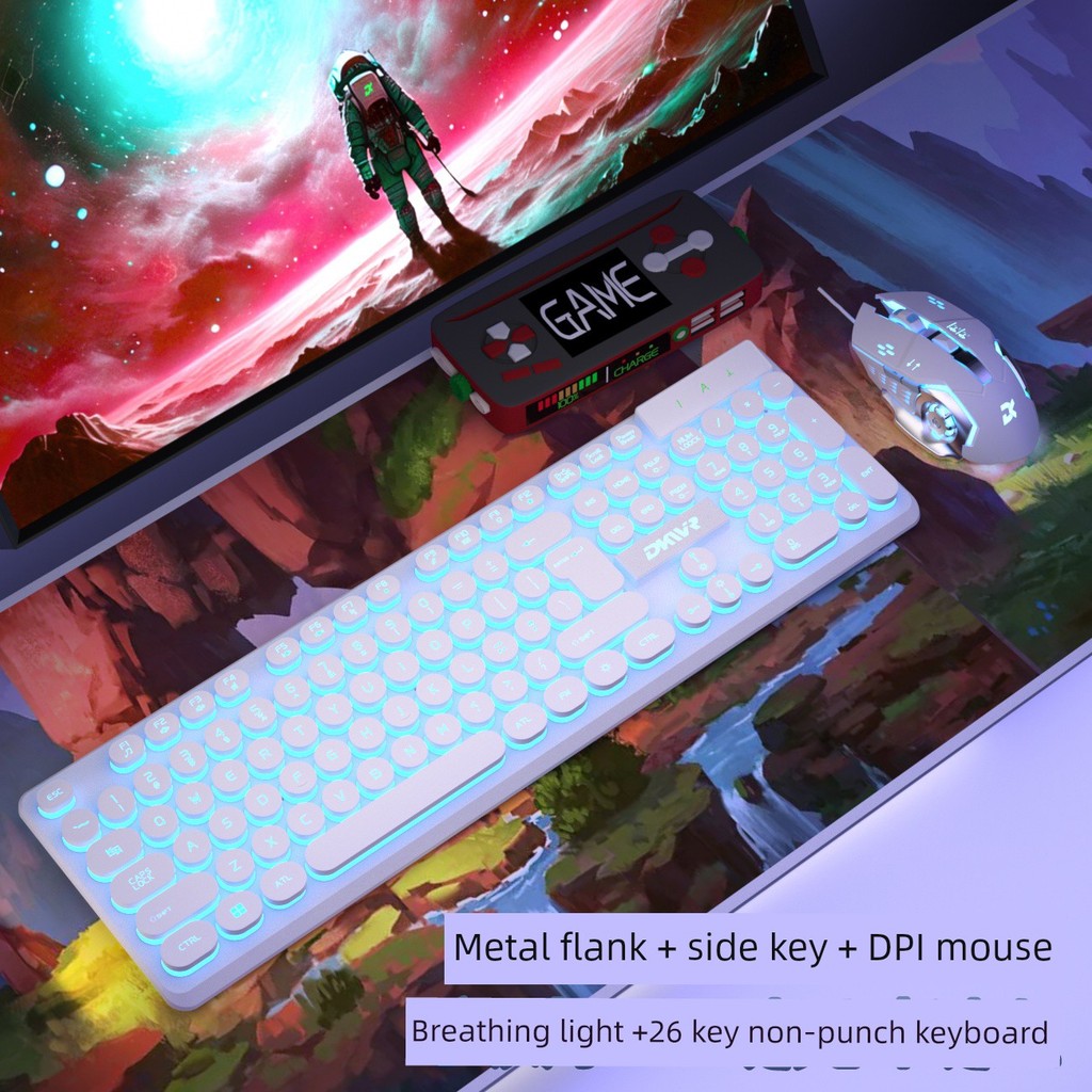 keyboard wireless machanical keyboard Dark Samurai คีย์บอร์ดและเมาส์แบบมีสาย