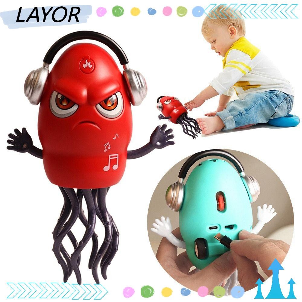LAYOR Auto-Dance Octopus ของเล่น,สเปรย์ไฟฟ้า Magic Dancing Octopus ของเล่น, Crawling เต้นรําหลีกเลี่