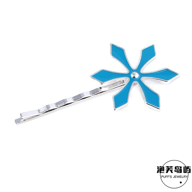 กิ๊บทิ้งผมธีม Bleach Inoue Orihi และเจ้าหญิงเกล็ดหิมะสีฟ้าอ่อน แบบคลิปแบน