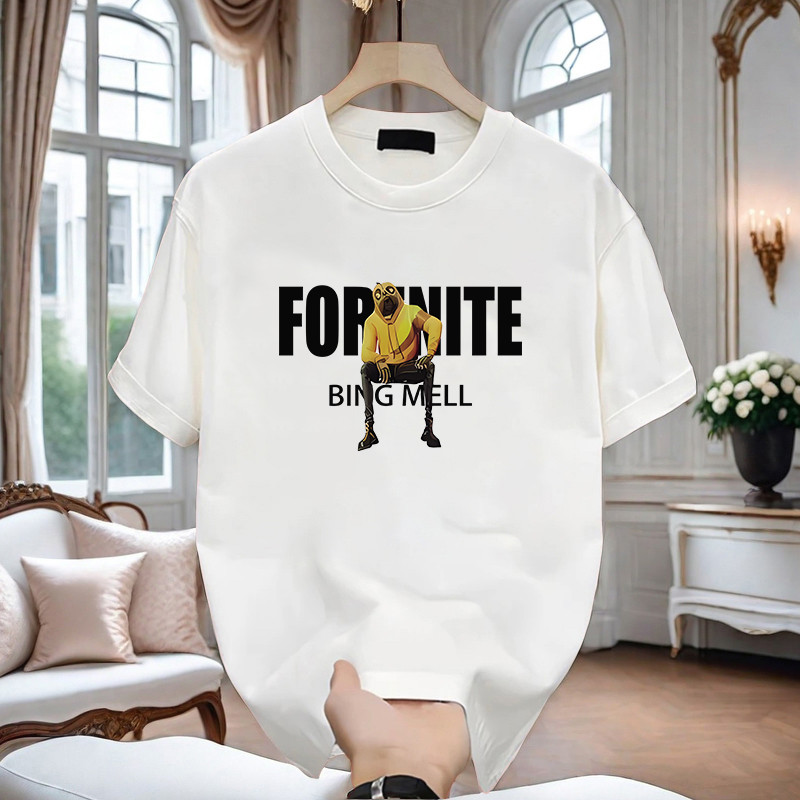 2025 NEW 2025C923 Pure Cotton 220g White Ink Print P18 Black White S-4XLnew23 V0DK