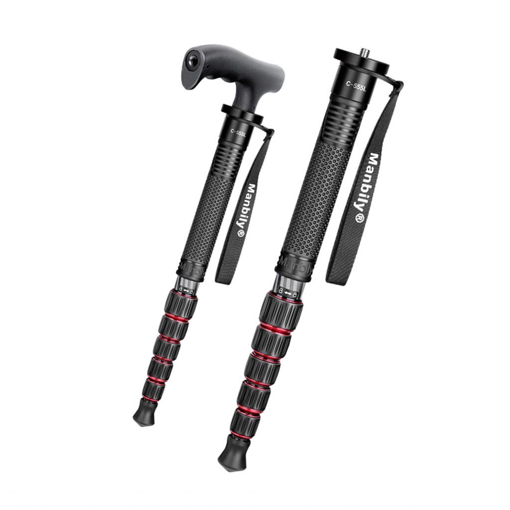 กล้องพกพา Muswanna-Thable Monopod 61 นิ้วการถ่ายภาพคาร์บอนไฟเบอร์สำหรับความสามารถในการโหลด 10 กิโลกรัมความสูง 6 ส่วนที่ปรับได้พร้อมหัวปีนเขาแบบถอดได้