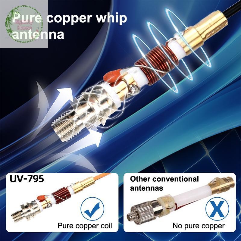 BigBabyHouse AR-795 SMA-F หญิง Dual Band VHF/UHF 136-174MHz/400-520MHz เสาอากาศอ่อน AR-795 สําหรับ U