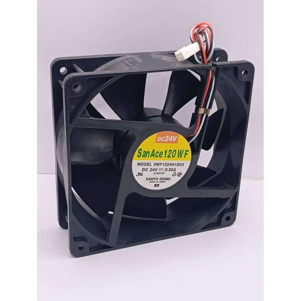 ราคาถูก! พัดลม 4" 24v 3สาย DC24V San Ace 120 W F MODEL 9WF1224H1D03 DC 24V 0.32A