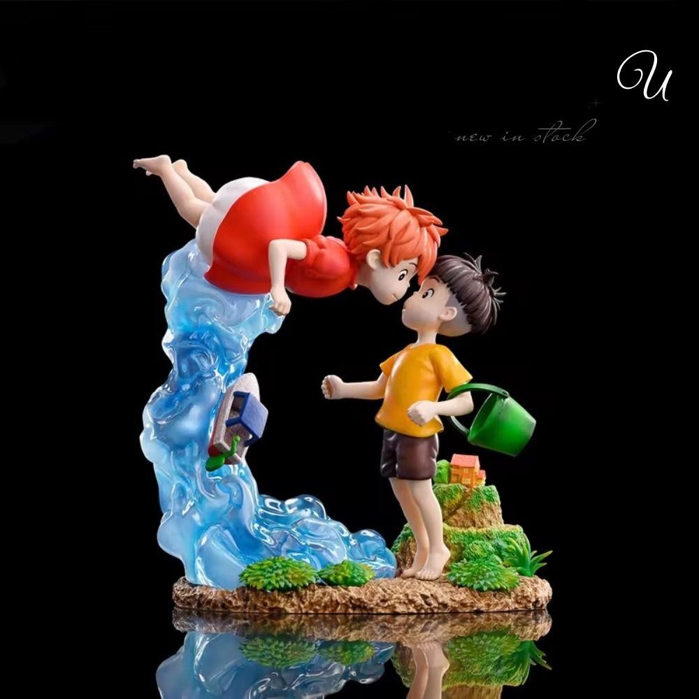 UAENAU Ponyo Sousky Seagal Figure, Play Collection Ponyo on The Cliff Figure, PVC Model Doll Kid Pon