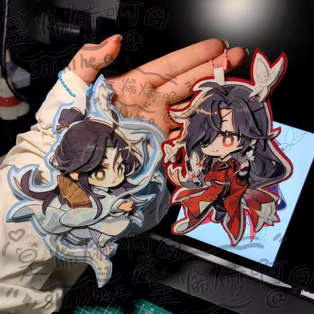 花城官赐福谢怜织布挂同人高颜值书包装饰礼物手工Huacheng Official Blessing Xie Lian Weaving Hanging Colleen High Yan Value202