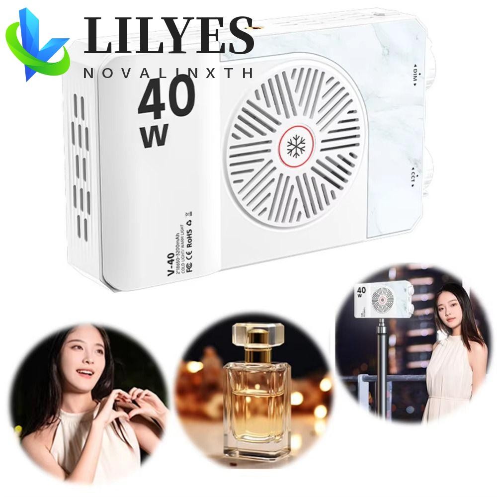 LILYES RGB ไฟกล้อง LED, 40W 2800-9000K Mini LED Video Lamp, Compact 4400mAh แบตเตอรี่ FX 8 โหมด CRI/