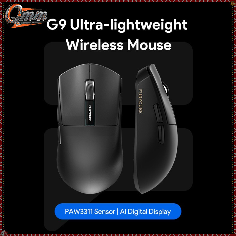 Furycube G9 เมาส์สําหรับเล่นเกม PAW3311 เซ็นเซอร์บลูทูธแบบชาร์จไฟได้น้ําหนักเบาเมาส์ Esport ไร้สายตา