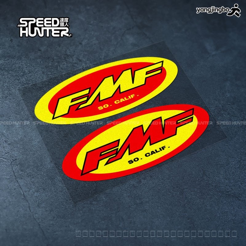 พร้อมสต็อก FMF B ประเภทท่อไอเสียสติกเกอร์รถจักรยานยนต์ดัดแปลงรถสติกเกอร์ Body Scratch สติกเกอร์กันน้ําสะท้อนแสง Decal ราคา ถูกที่สุด ดีลบีเคเค