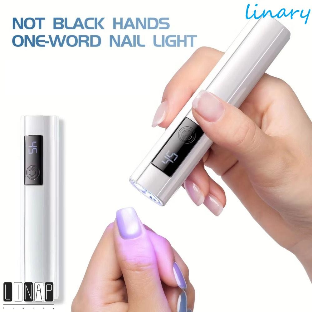 CULINARYHV เครื่องเป่าเล็บขนาดเล็ก, Quick Drying Single Finger LED Nail Lamp, อเนกประสงค์ 45s Timer 