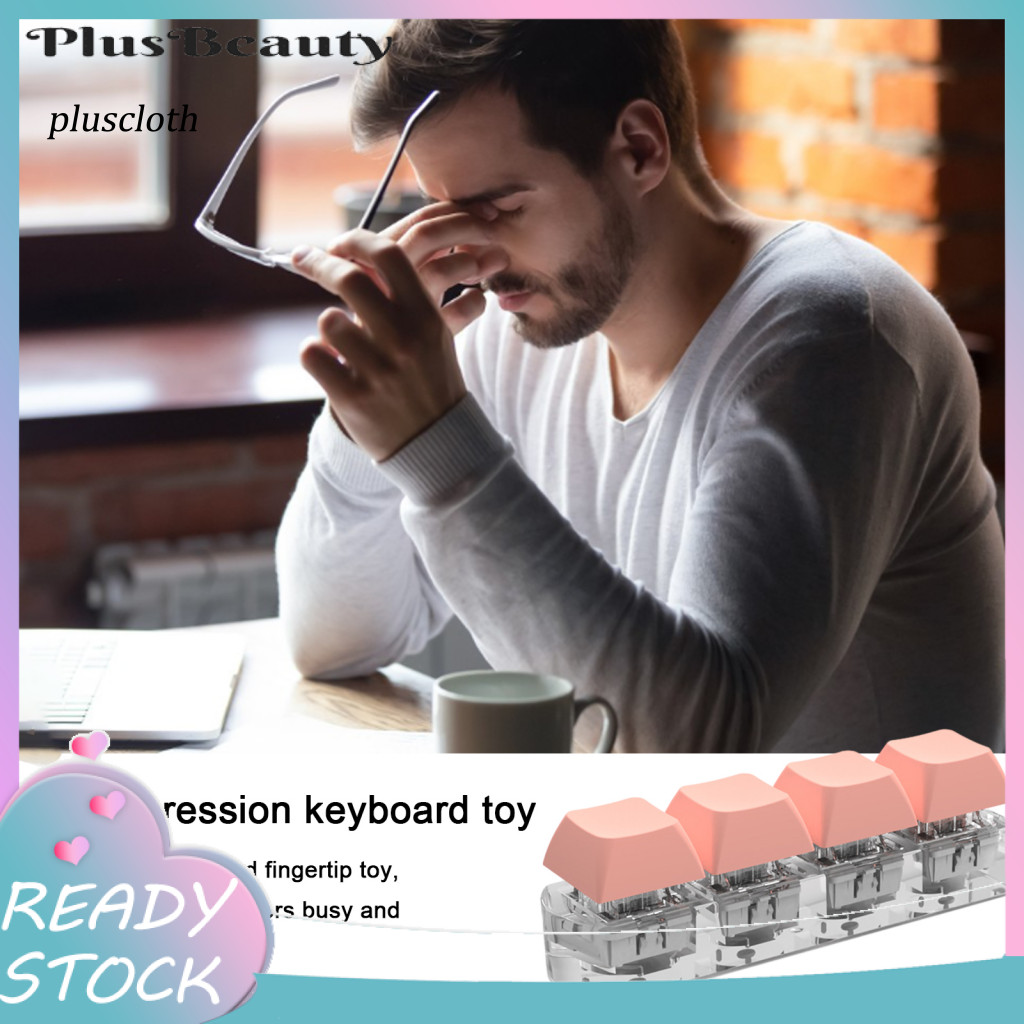 <Pluscloth>Light-up Fidgetของเล่นClicky Keycap Fidgetของเล่นเสียงและแสงความเครียดบรรเทาของเล่นสําหรั
