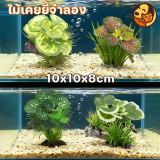 ตกแต่งตู้ปลา พืชน้ำ/ไม้จำลอง (สี่แบบ) ขนาด8x10x10cm เหมือนจร…