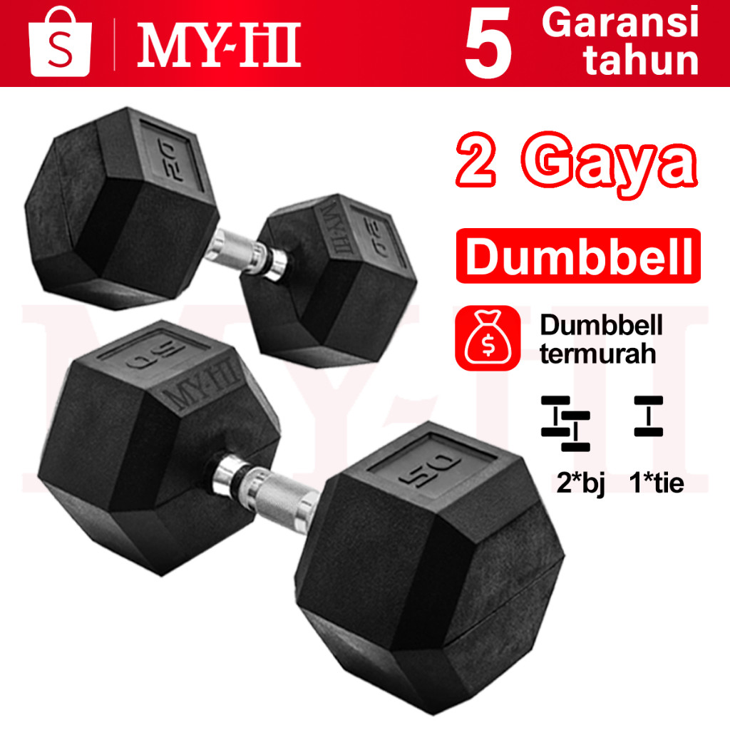 BERGU_IDMY-HI Mini Dumbbell set 5KG 10KG Anti-slip Barbell Iron Dumbbell Gym Dumbbell Barbell ผู้หญิ