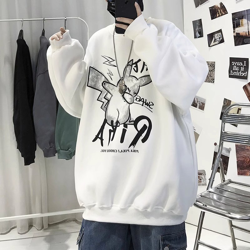 2025 NEW 2025-P20 [High Quality] 320g Imitation Cotton Hebei Crew Neck Sweatshirt White Ink Print Bl
