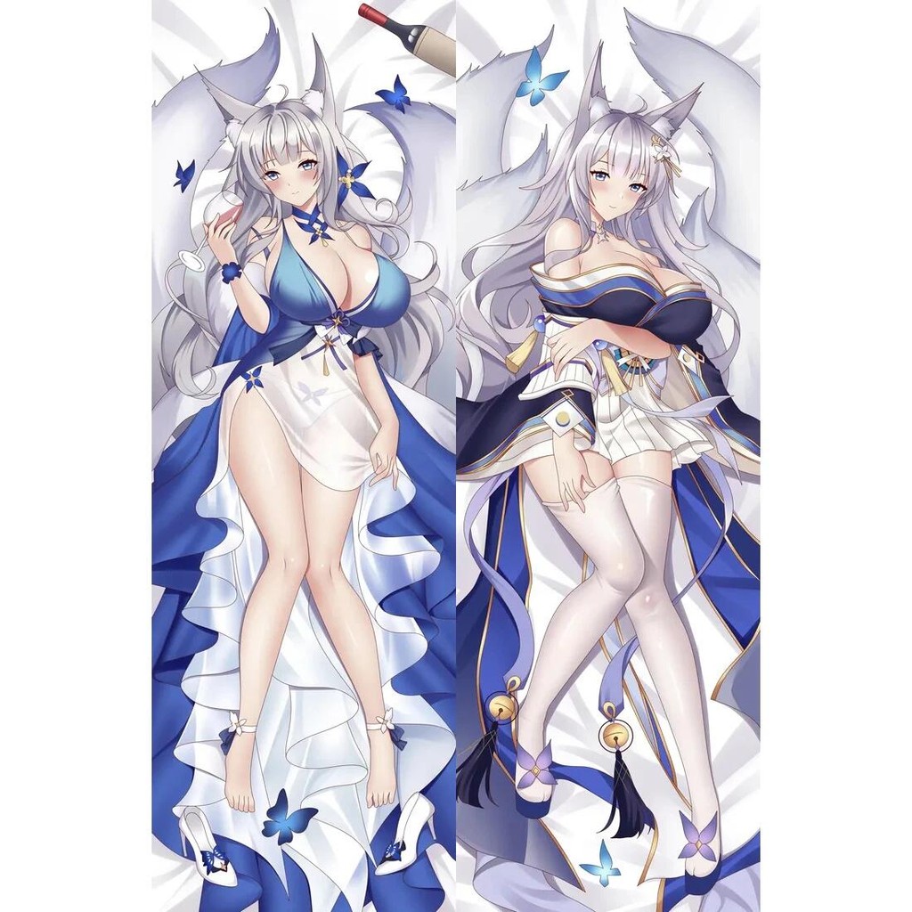 2 สีอะนิเมะญี่ปุ่น Azur Lane Shinano Dakimakura Hing Body หมอน Otaku เบาะ SHINANO คอสเพลย์ Xmas ของข