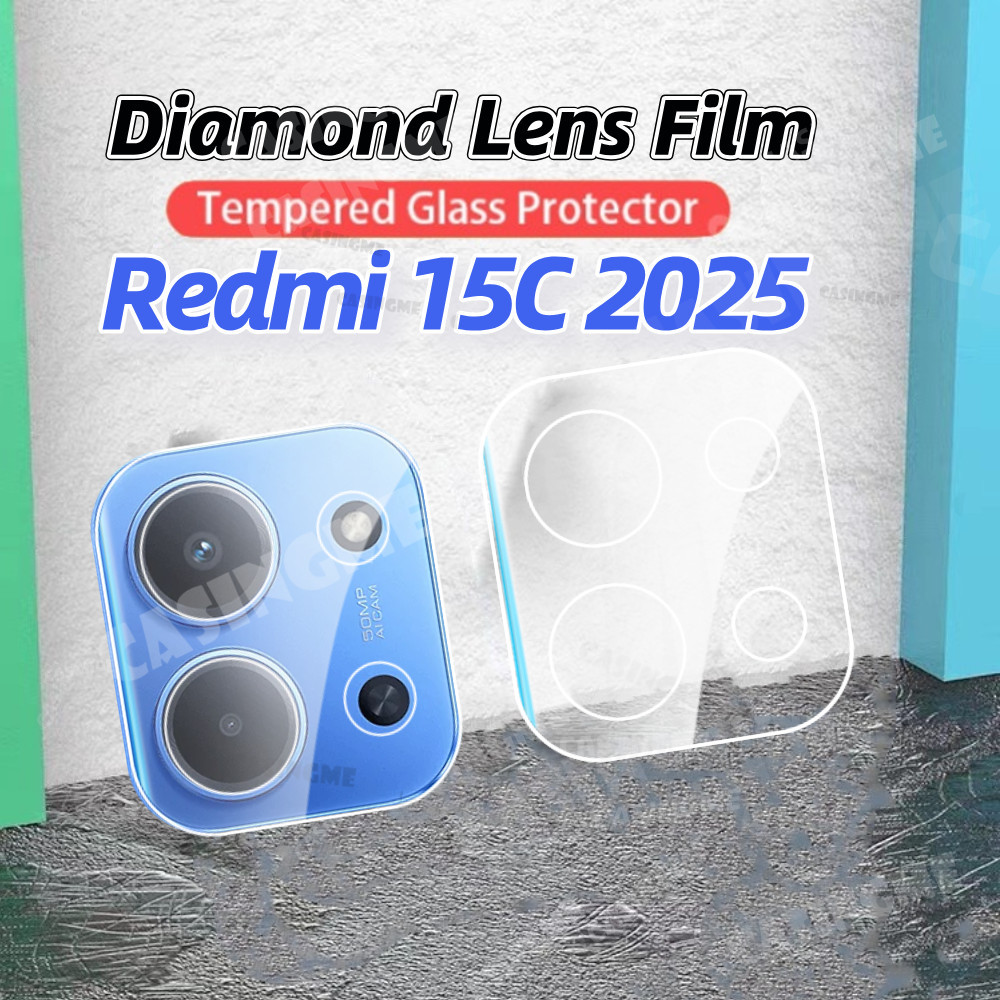 ฟิล์มกระจกกันรอย เลนส์กล้อง เต็มเลนส์ สำหรับ Xiaomi Redmi 15C กระจกกันรอยกล้อง