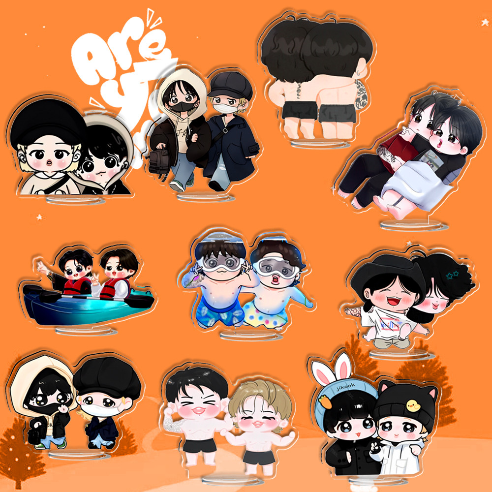 8 ซม.การ์ตูนอะคริลิครูป Custom Kpop Idol Standee ที่กําหนดเอง JIKOOKIES Kpop Funs ของขวัญอุปกรณ์เสริ
