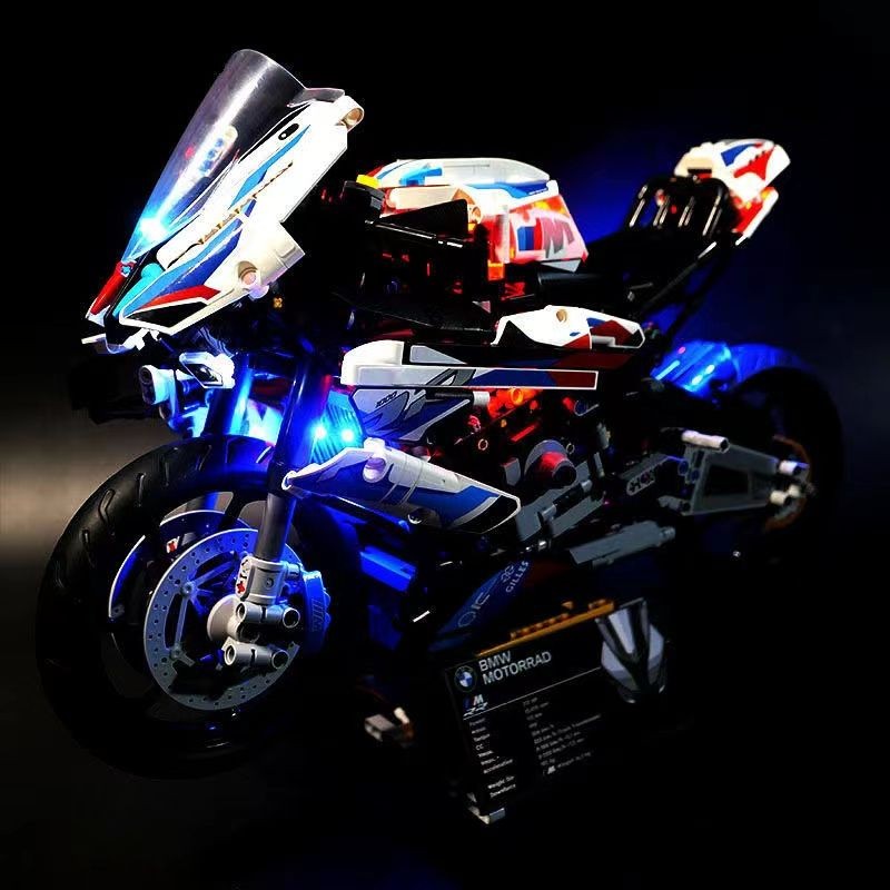 ใช้งานร่วมกับ Lego BMW M1000RR รถจักรยานยนต์รุ่นความยากสูงปริศนาประกอบบล็อกตัวต่อของขวัญวันเกิดเด็กเ