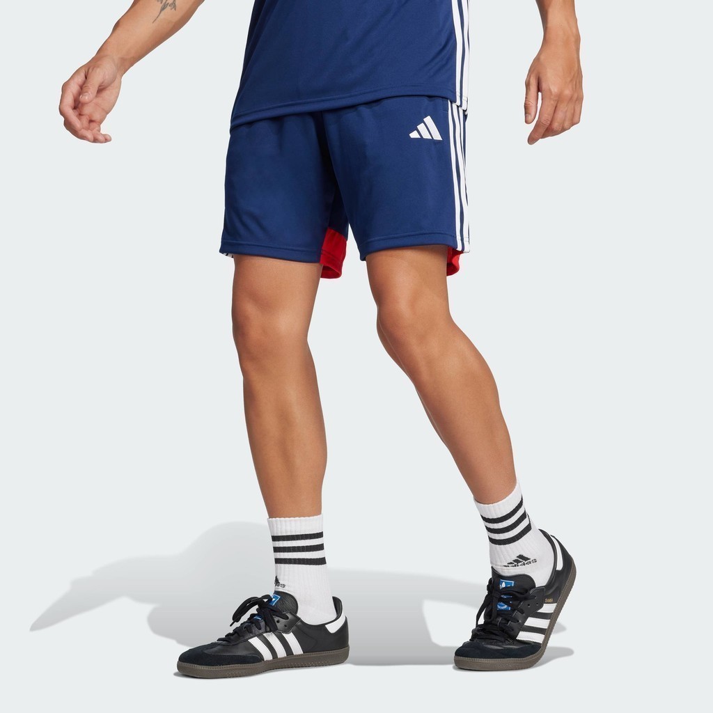 adidas ฟุตบอล กางเกงขาสั้น Tiro 25 Essentials ผู้ชาย สีน้ำเงิน JD0455