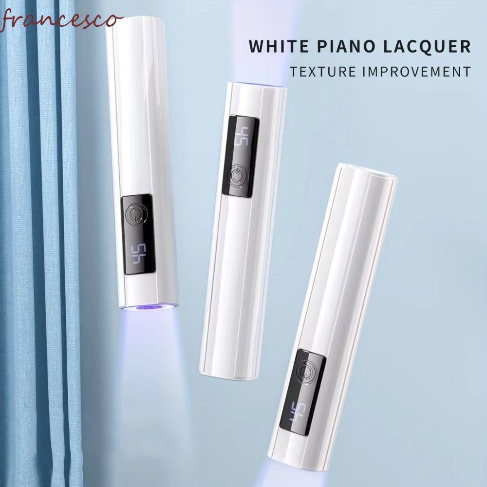 FRANCESCO โคมไฟเล็บ LED, 45 S Timer Single Finger Mini เครื่องเป่าเล็บแสง, อุปกรณ์เครื่องมือแบบพกพา 