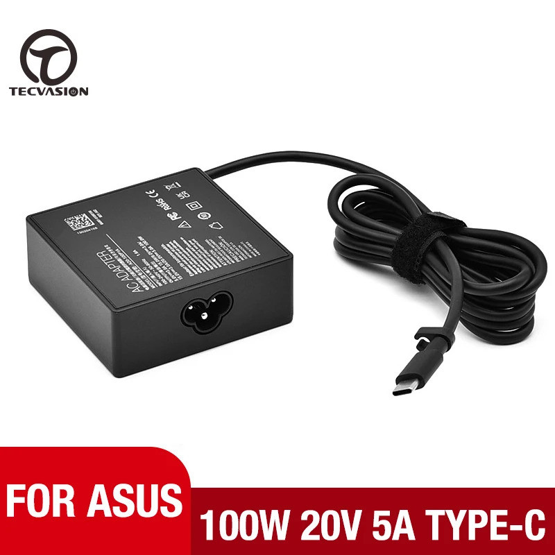 20v 5a 100w Usb Type C อะแดปเตอร์ Ac ที่ชาร์จแล็ปท็อปสําหรับ Asus Zenbook 14 Flip Oled Un5401 Un5401