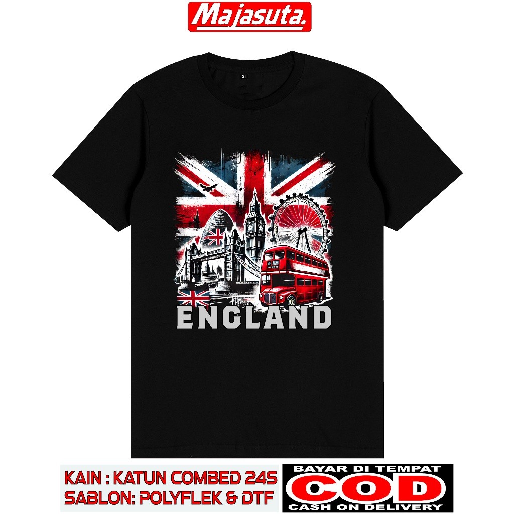 เสื้อยืด SOUVENIR COUNTRY D1.ENGLAND ENGLAND COTTON COMBED 24S PREMIUM THICK & SMOOTH