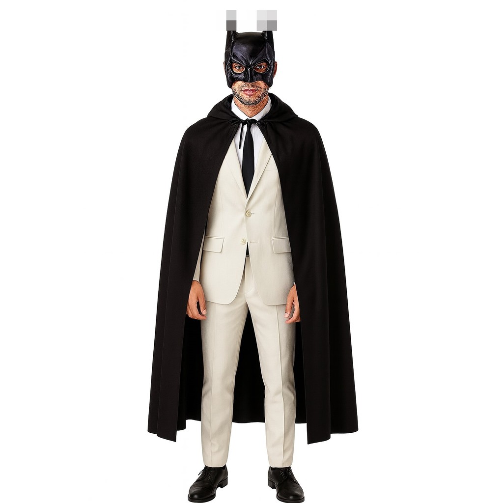 🔥 ชุดแฟนซีฮีโร่ผู้ใหญ่และเด็กโต พร้อมผ้าคลุมและหน้ากาก ชุดคอสเพลย์ฮาโลวีน cp31.1/ac4.3