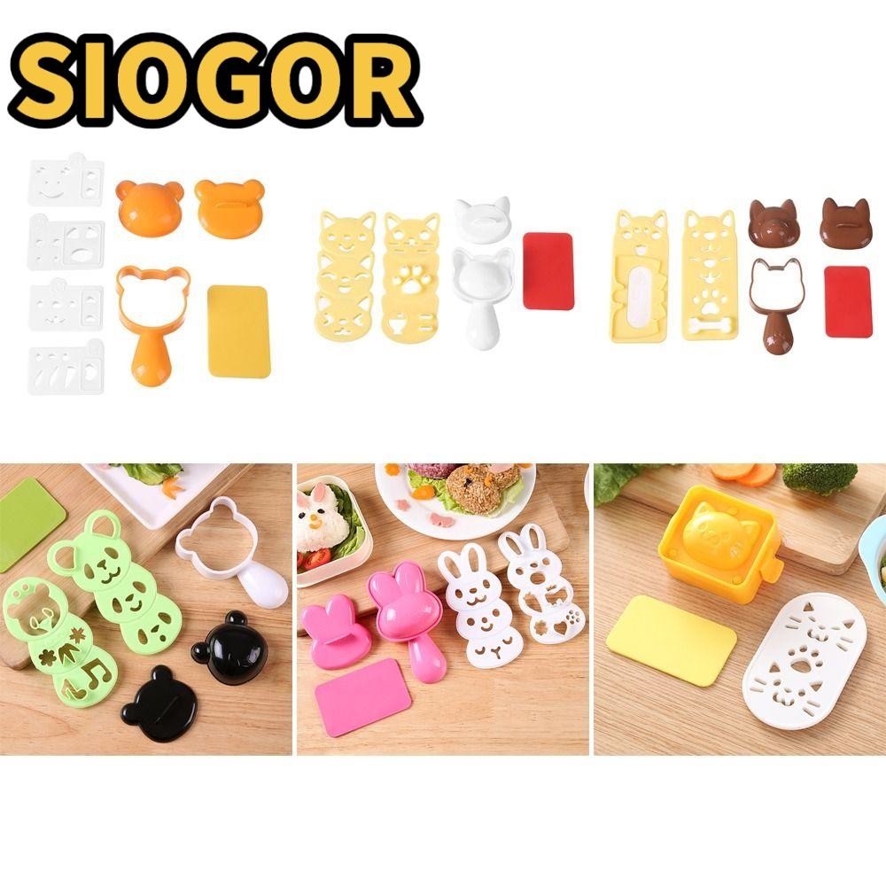 SIOGOR Rice Mold, Cat Rabbit Panada Dog Bear Kitchen Tools Sushi Mould, Cute Sanwich Decorative Non 