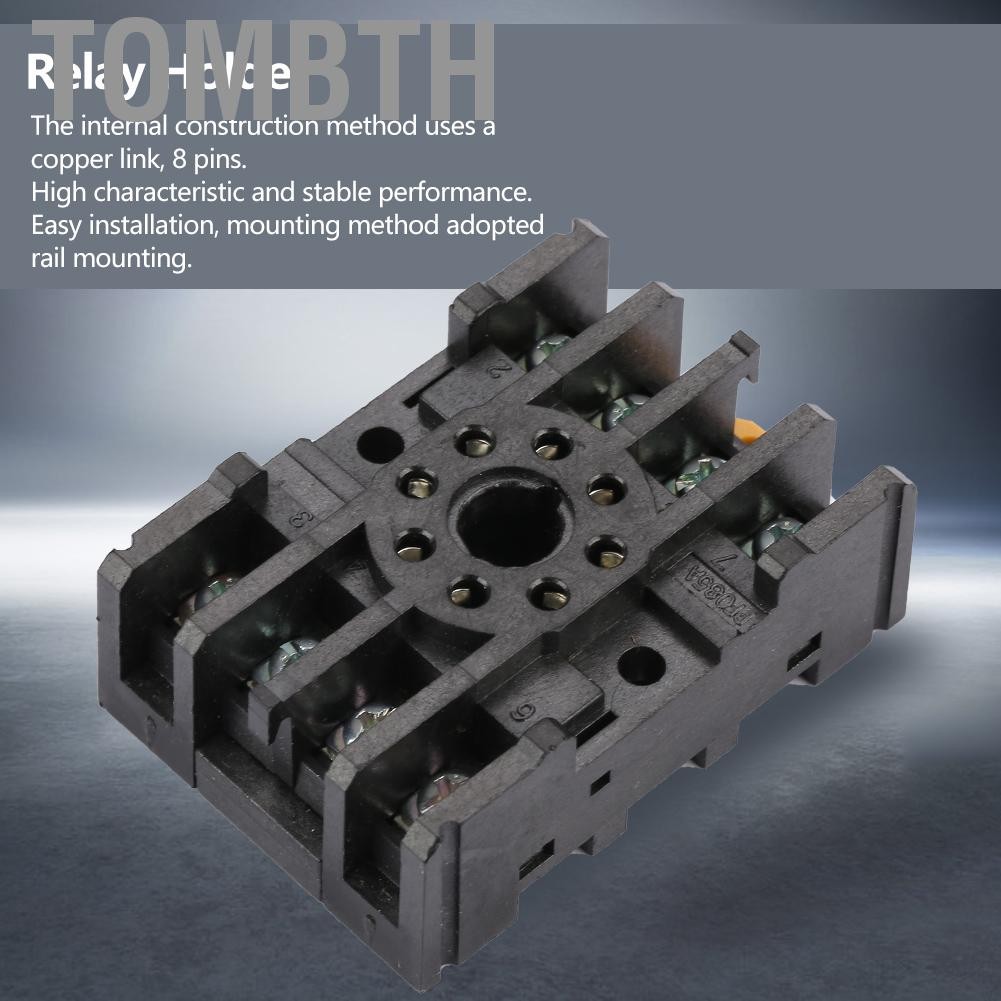 Tombth ปลอดภัย PF085A 8Pin Relay ฐานซ็อกเก็ตสำหรับเปลี่ยน