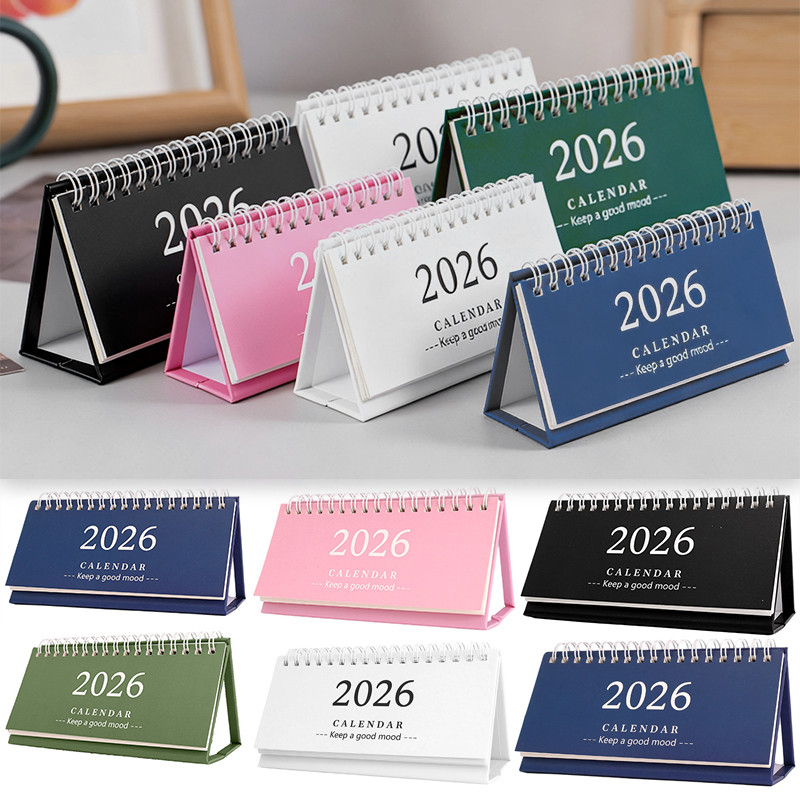 Copperplate Paper Desktop Calendar ทนทาน - 18 เดือน Minimalist Office Planner - Compact Desk Organiz