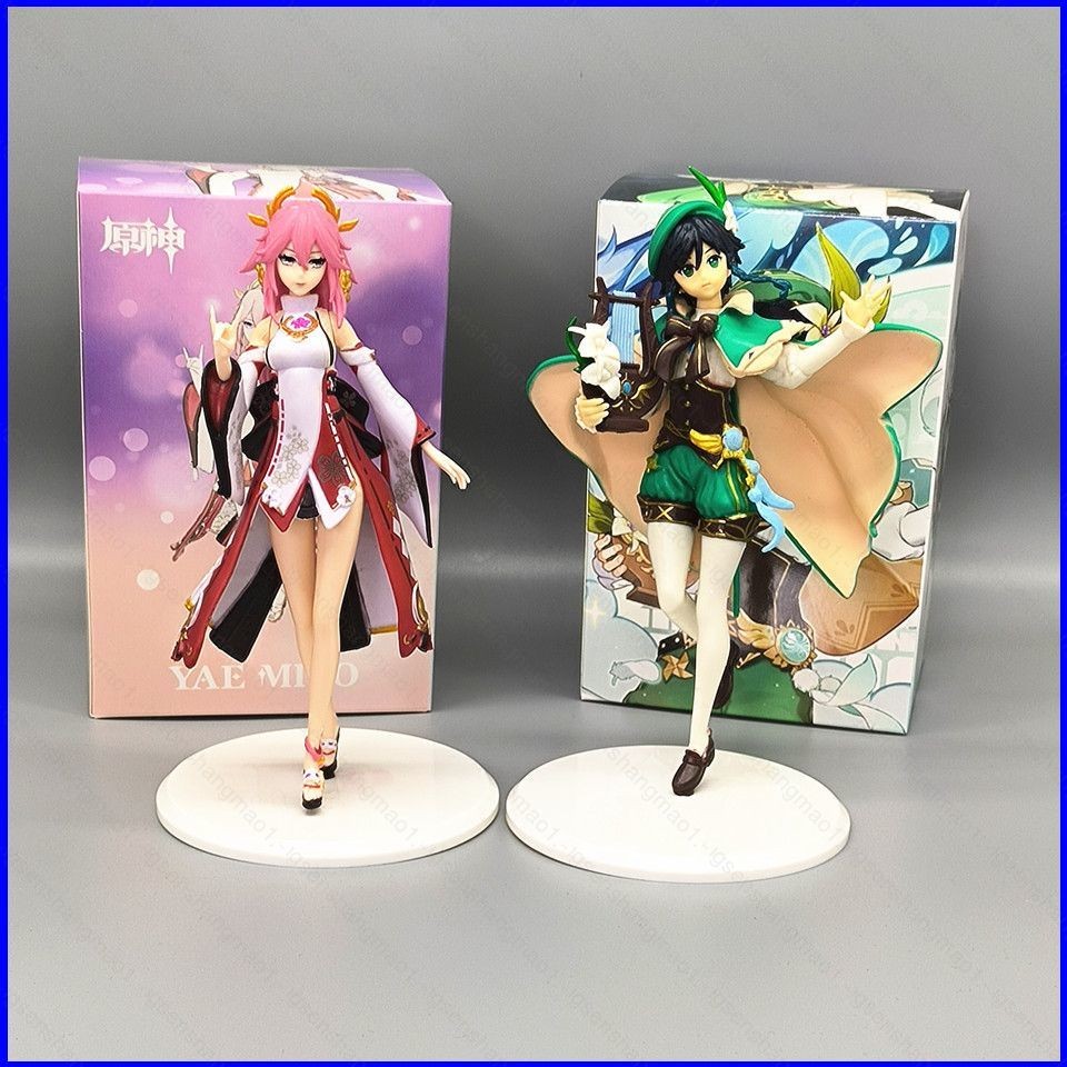 PS1 Genshin Impact Yae Miko Venti Action Figure Hutao Zhongli Xiao Kazuha Lumine Ayaka ตุ๊กตาของเล่น