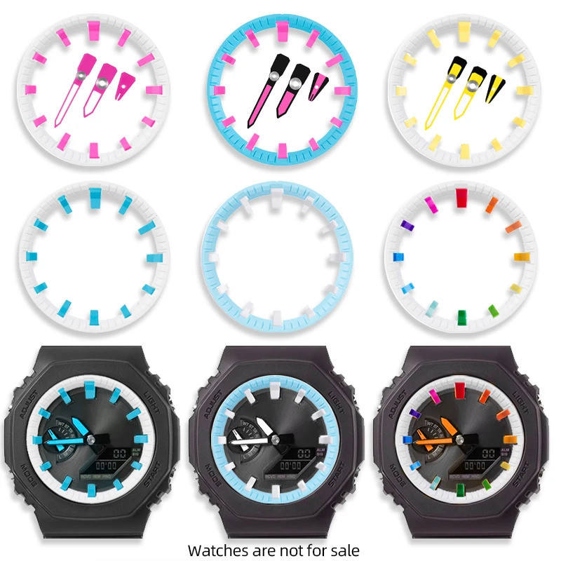 Casioak DIY นาฬิกาขนาดแหวนดัชนีสําหรับ Casio 5689 GA-B2100FC/MF/CD/CU/LUU 3-IN-1 ชั่วโมงMarker แหวน 