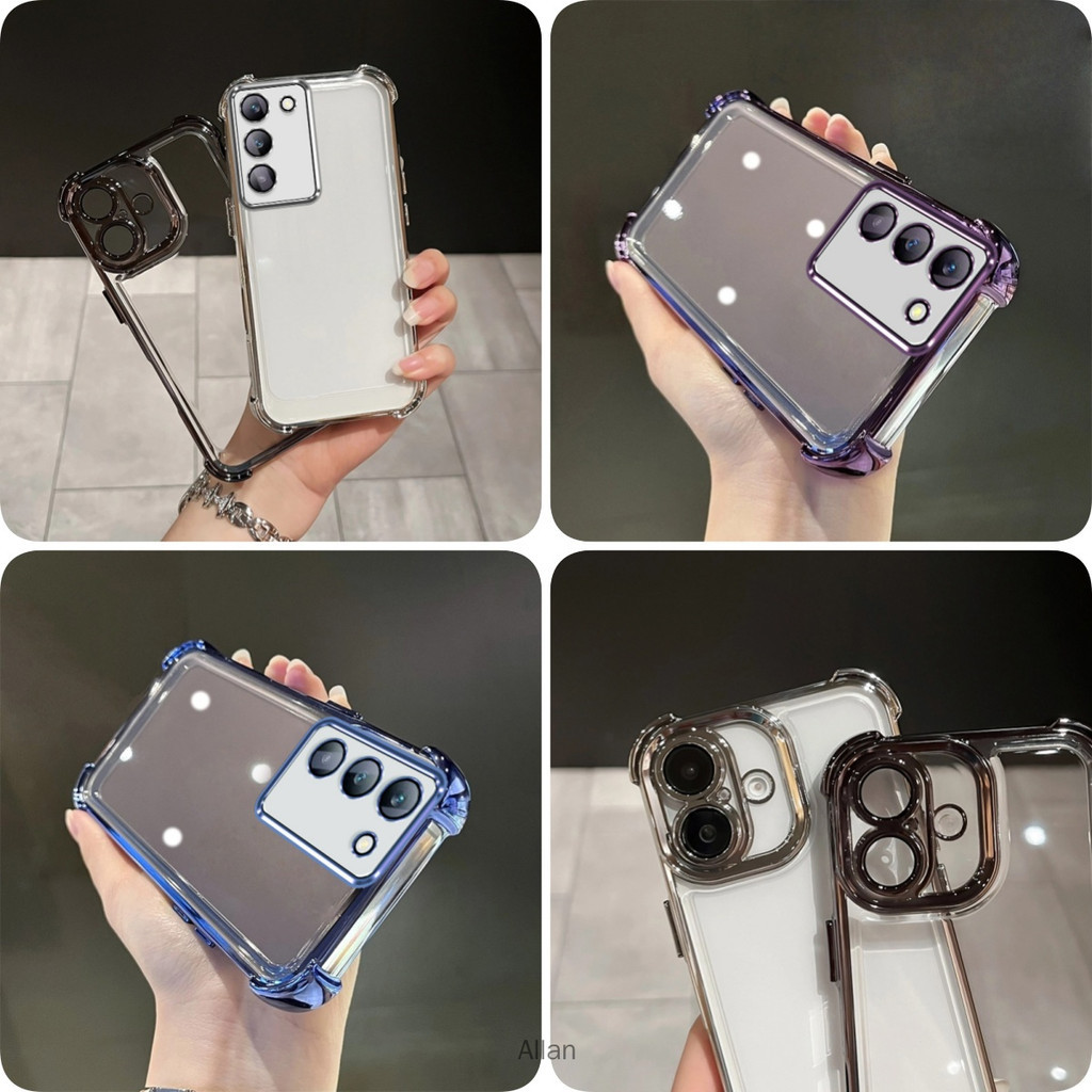 เคส vivo y100 เคส vivo y200e กรณี tpu ซิลิโคนสี่ด้านหนาป้องกันกรณี sjfs