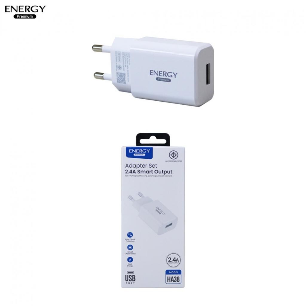 หัวชาร์จ Model HA38 Adapter 2.4A 1 port หัวชาร์จ ชาร์จไว ของแท้ energy original