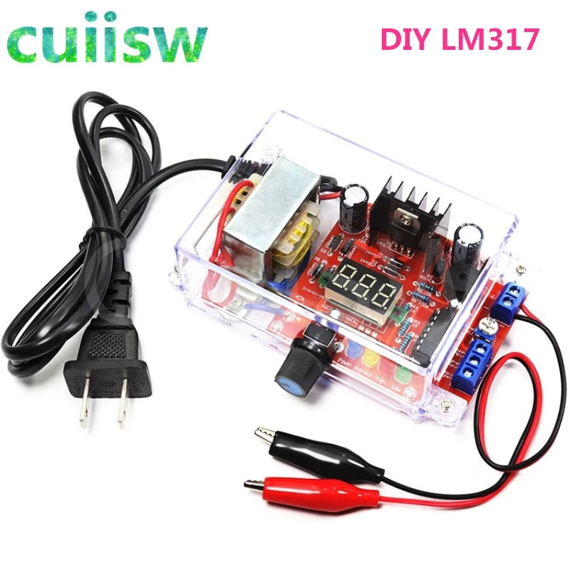 DIY ชุด LM317 แรงดันไฟฟ้าควบคุม 110V 220V ถึง 1.25V-12.5V Step-down โมดูลแหล่งจ่ายไฟ PCB บอร์ดชุดอิเ