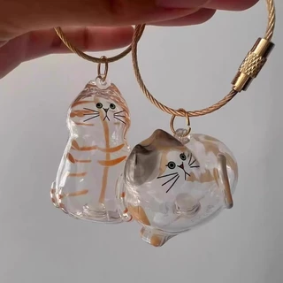 น่ารักใสแมวผมเก็บจี้คอลเลกชันที่ระลึกไข่บิดแคปซูลพวงกุญแจจี้