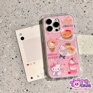 เคส Oppo A60 A3Pro A3X A16 A18 A5i A38 A55 A17 A5s A58 A7 A12 A15 A3s A54 A52 A11 เฮลโลคิตตี้แสนหวานปกใหม่ลายแมวหมา