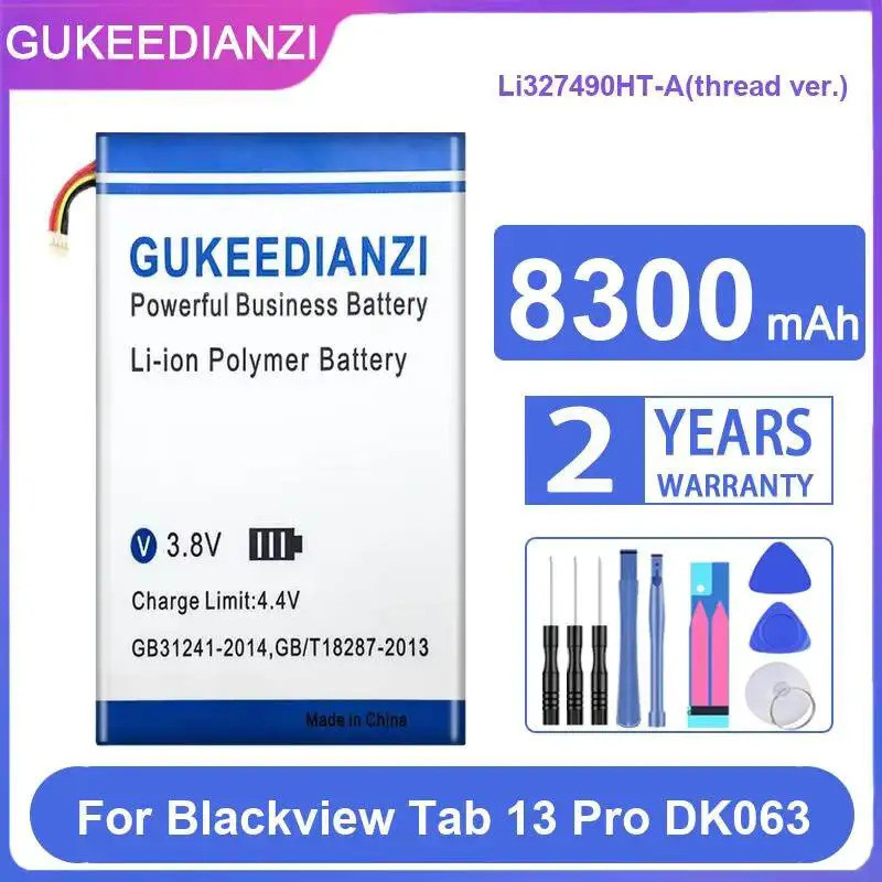 ลิลี่327490HT-A Thread ver. แบตเตอรี่แท็บเล็ตเป็นมิตรกับสิ่งแวดล้อมปลอดภัยสําหรับ Blackview Tab 13 P