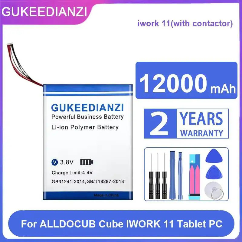 12000mAh แบตเตอรี่แท็บเล็ตประสิทธิภาพสูงพรีเมี่ยมสําหรับ Alldocub Cube Iwork 11 แท็บเล็ตพีซีพร้อมคอน