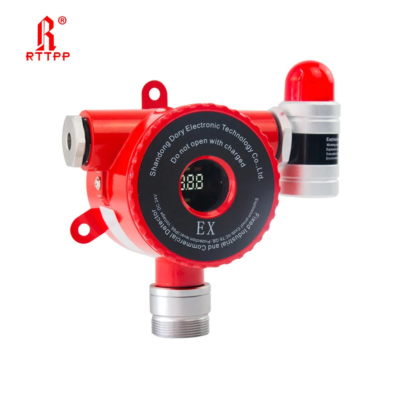 RTTPP เครื่องตรวจจับก๊าซเดี่ยวอุตสาหกรรมป้องกันการระเบิด CO/H2S/CH4/NH3/H2S /C3H8 เครื่องตรวจจับก๊าซ