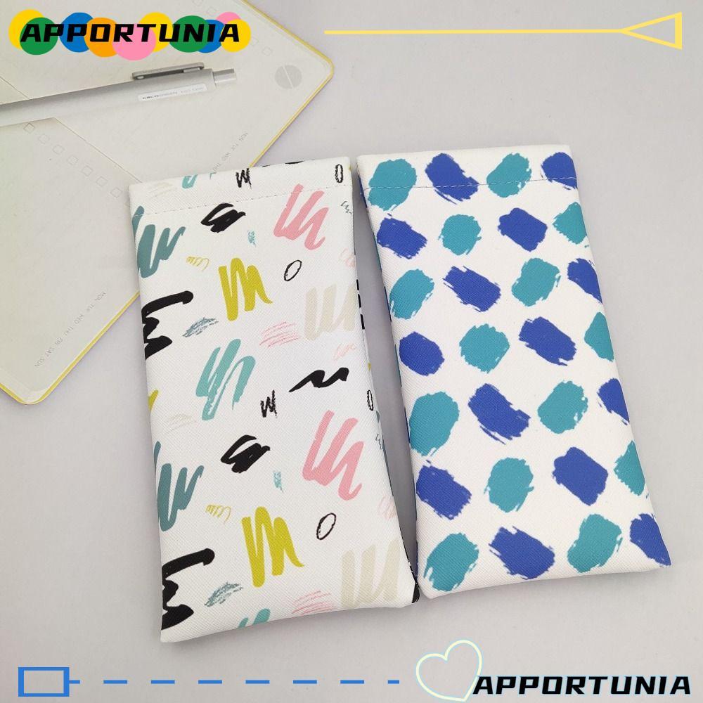 APPORTUNIA Sun Glasses , PU Leather Soft Shell Lipstick , Fresh Style Portable Automatic Closed Wate
