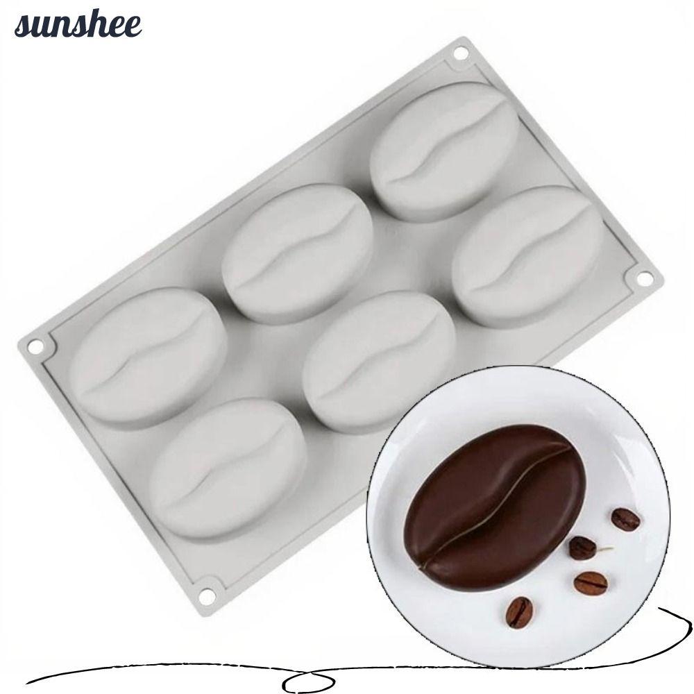 แม่พิมพ์ขนม SUNSHEE ทนความร้อน 6/12/28 Cavity เมล็ดกาแฟแม่พิมพ์ซิลิโคน, ซิลิโคนเกรดอาหารมีสไตล์ BPA Free Handmade French Pastry Mold Chocolate
