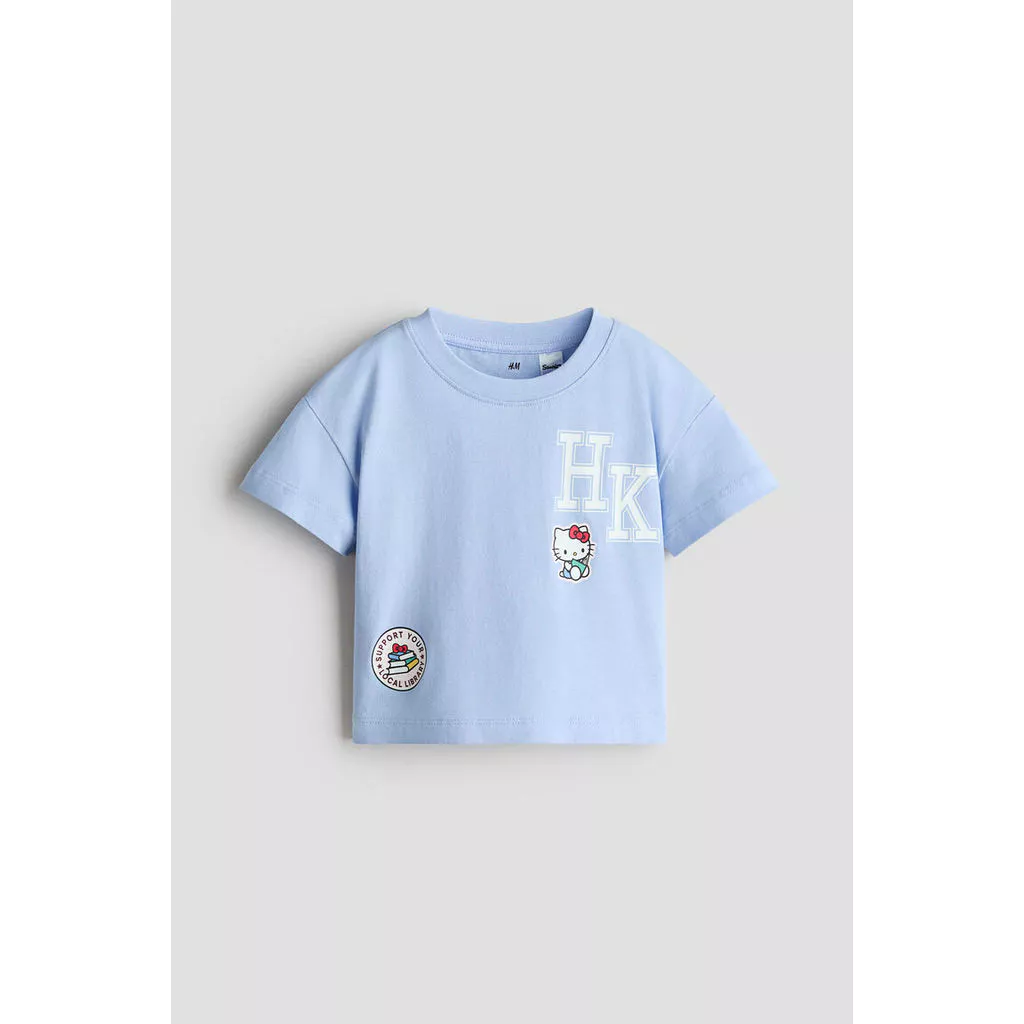 H&M(เอชแอนด์เอ็ม) เสื้อยืดผ้าฝ้ายลายพิมพ์ เด็กหญิง 1348474_2