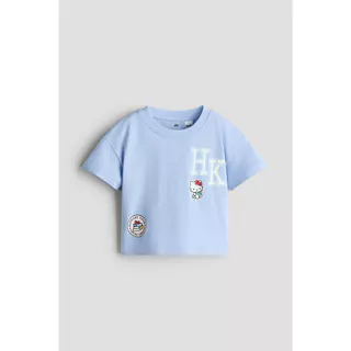 H&M(เอชแอนด์เอ็ม) เสื้อยืดผ้าฝ้ายลายพิมพ์ เด็กหญิง 1348474_2