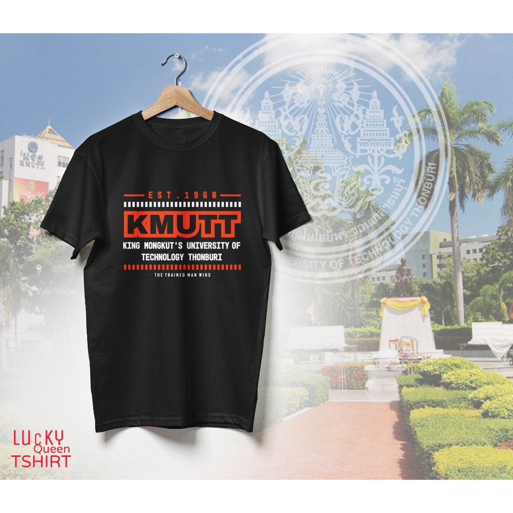 😺 เสื้อยืด KMUTT ชุด 2 มหาวิทยาลัยเทคโนโลยีพระจอมเกล้าธนบุรี มี 4 สี สีขาว สีดำ สีส้ม สีเหลือง ใส่สว