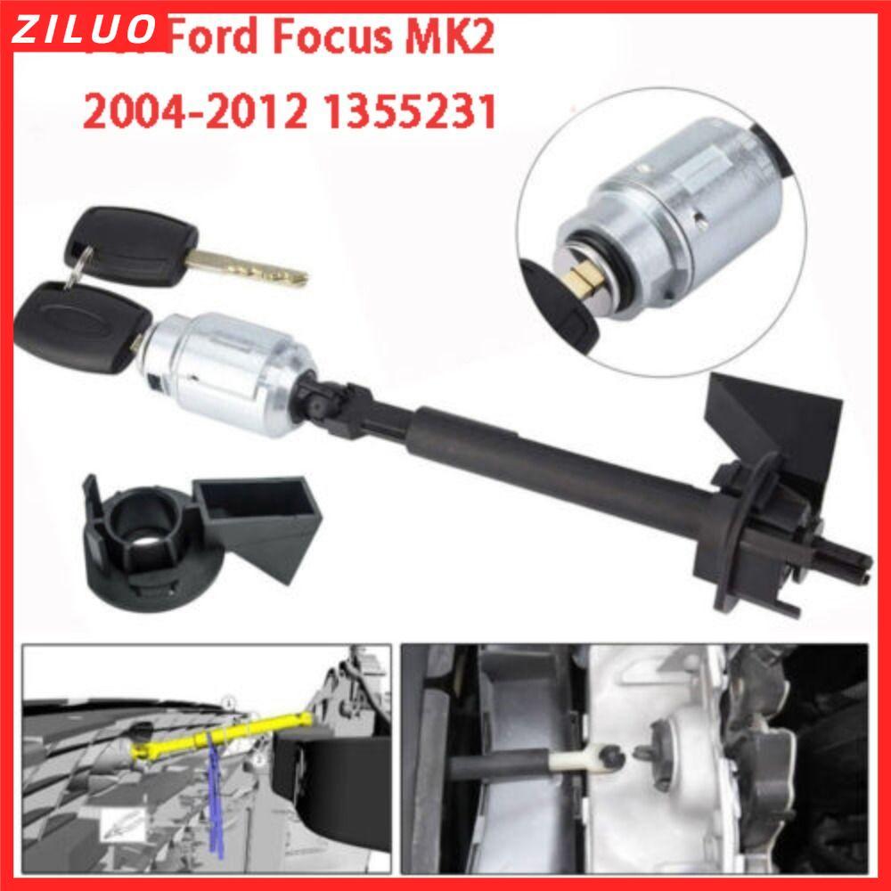 ZILUO อุปกรณ์ล็อคฝากระโปรงหน้า Bonnet Release Lock สําหรับ Ford Focus เครื่องดูดควันเครื่องยนต์